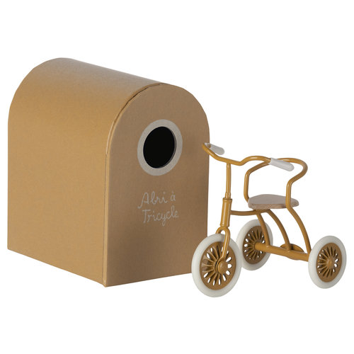 Maileg Maileg Abri à tricycle, driewieler - Okergeel Maileg Maileg Abri à tricycle, driewieler - Okergeel