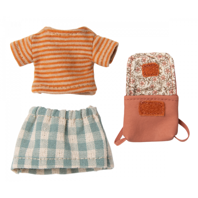 Maileg driewieler muis met tas oud roze, grote zus