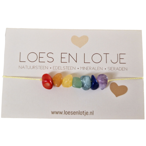 Hout & Plezier Regenboog armbandje DIY Hout & Plezier Regenboog armbandje DIY