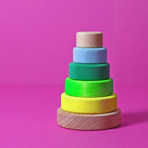 Grimms Grimms Stapeltoren Neon Groen Klein Grimms Grimms Stapeltoren Neon Groen Klein