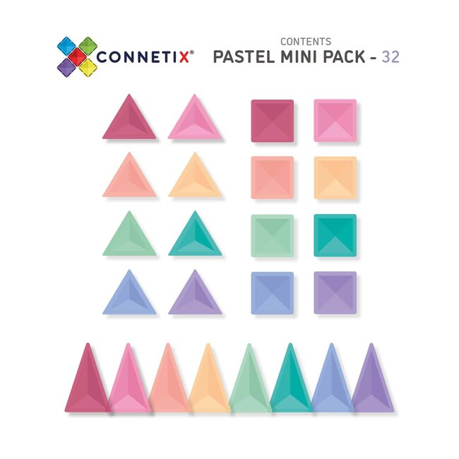 Connetix - Pastel Mini Pack 32 stuks
