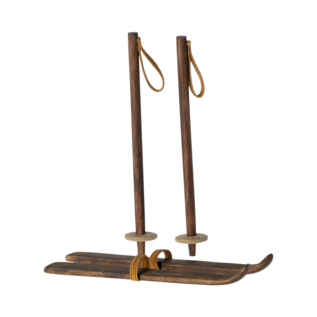 Maileg Ski en Skistokken voor Vader en Moeder Muis