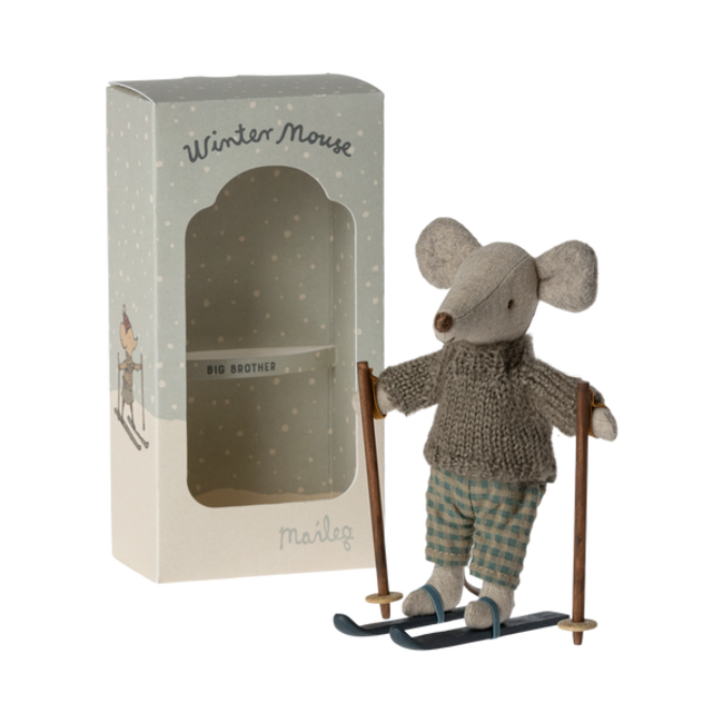 Maileg Winter Muis met Ski set - Grote Broer