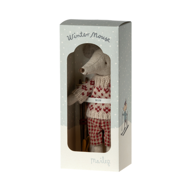 Maileg Winter Muis met Ski set - Moeder Muis