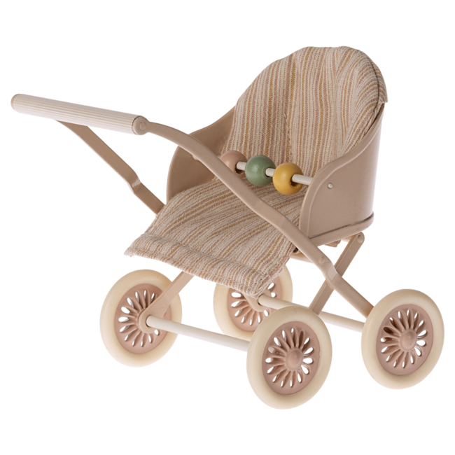 Maileg wandelwagen, baby - roze