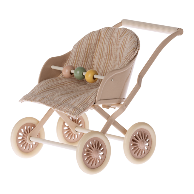 Maileg wandelwagen, baby - roze