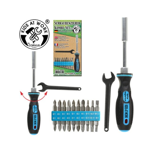 Kids at work Schroevendraaier combi set