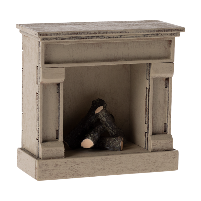 Maileg Haard Off White met licht