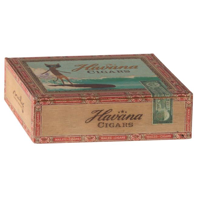 Maileg vader en moeder muis in sigarendoos