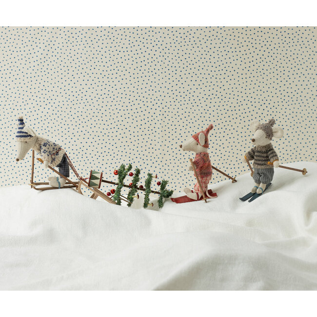 Maileg Winter Muis met Ski set - Grote Zus - rose