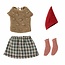 Maileg Kerstkleding Medium Muis - meisje