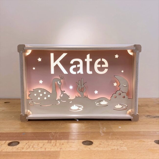 Naamlamp DeLuxe Zwaantjes