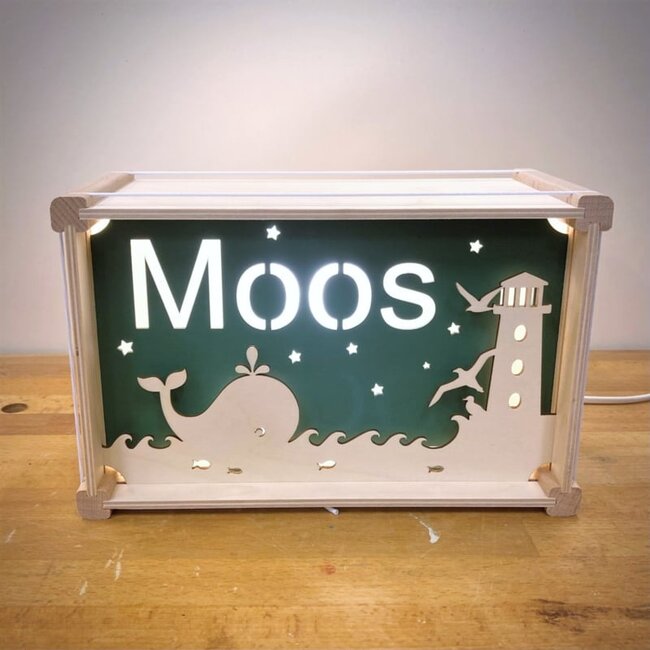 Naamlamp DeLuxe Walvis