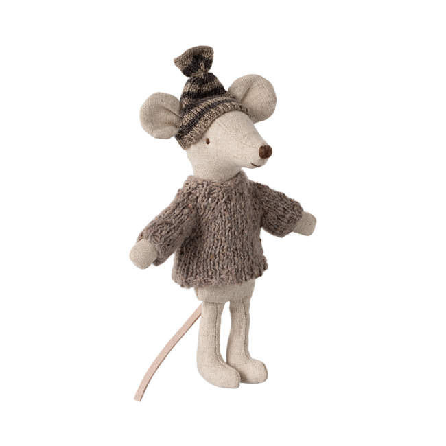 Maileg gebreide trui en muts, grote broer muis