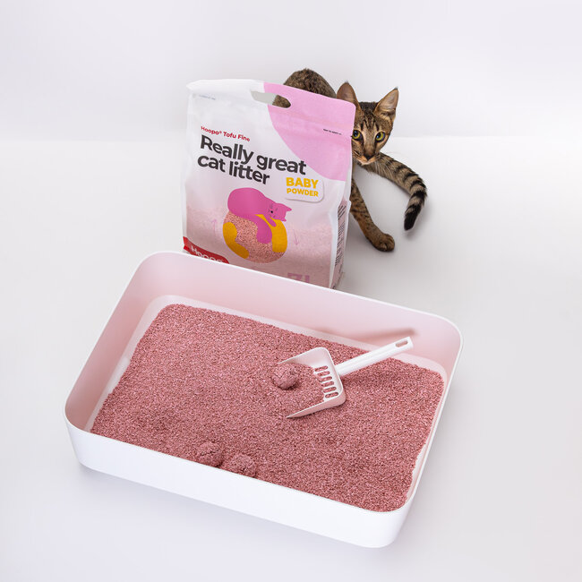 Hoopo Tofu Fine babypoeder Kattenbakvulling