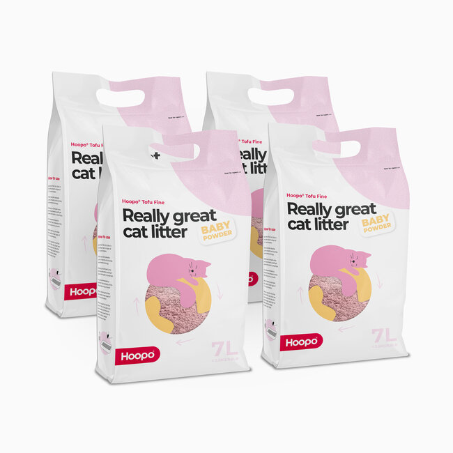 Hoopo Tofu Fine babypoeder Kattenbakvulling