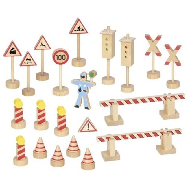 Goki verkeersborden set (24 delig)