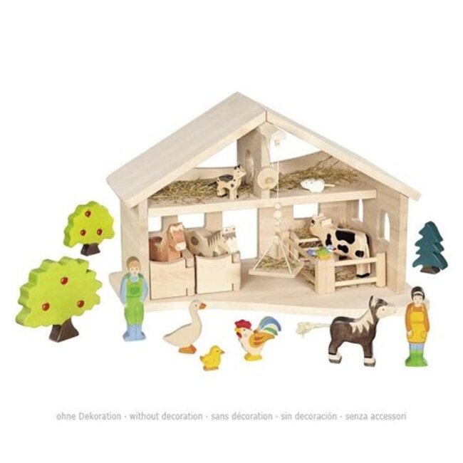 Holztiger Stal met takel