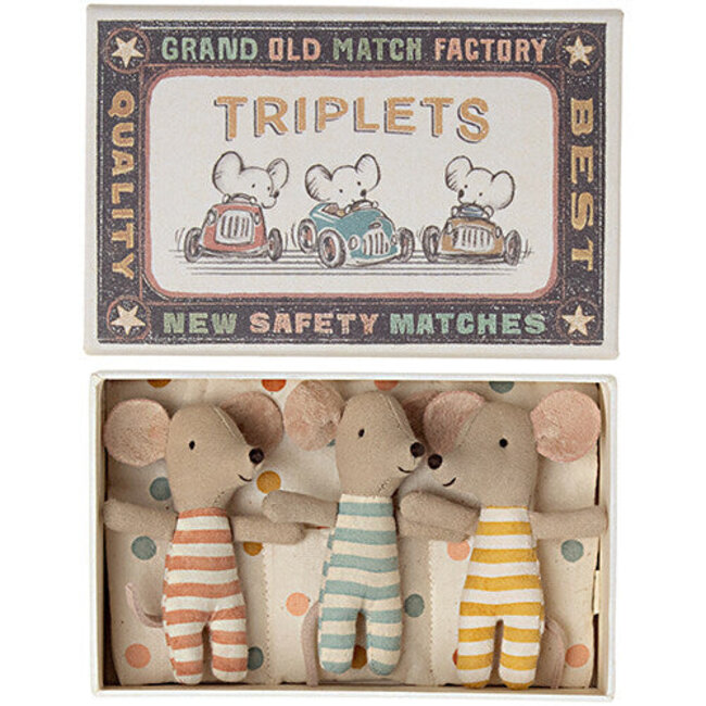 Maileg drieling baby muisjes in doosje