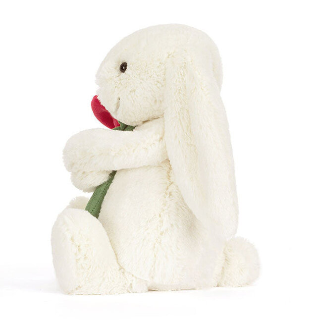 Jellycat Cream Bunny with Rose