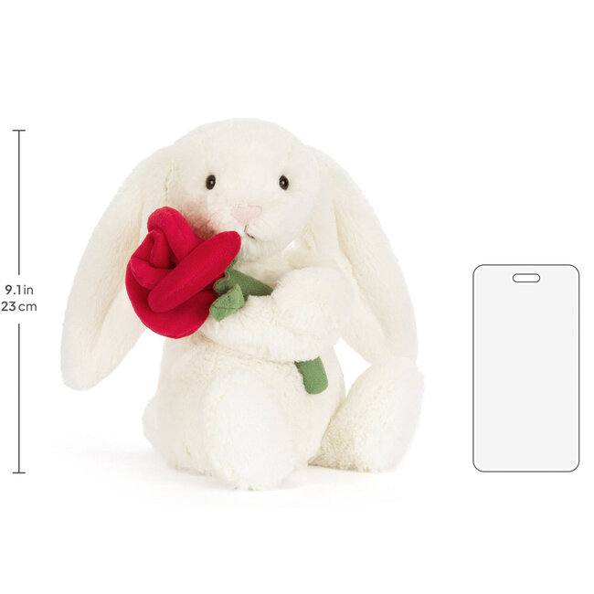 Jellycat Cream Bunny with Rose