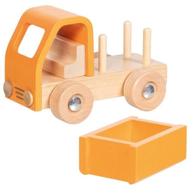 Goki Houten Bouwwagen - Vrachtwagen met laadbak
