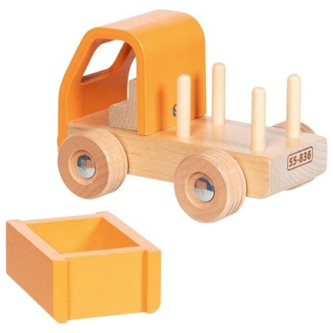 Goki Houten Bouwwagen - Vrachtwagen met laadbak