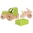 Goki houten tractor met aanhanger