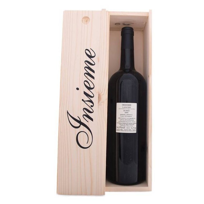 Livia Fontana Insieme 2006 DOC Langhe Rosso Magnum 1,5 Ltr. in houten geschenkkist