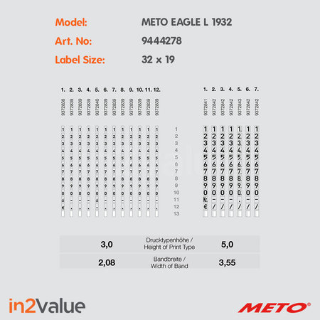 METO Meto Eagle étiqueteuse de prix L 1932