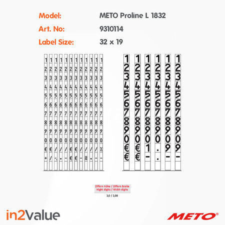 METO  Meto ProLine étiqueteuse de prix, type L 1832