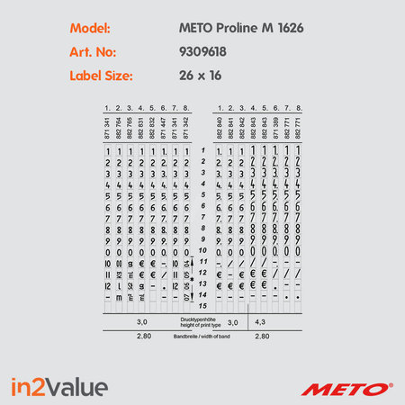 METO Meto Proline étiqueteuse de prix M 1626