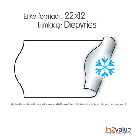 METO Meto Basic étiquettes blanc 22x12mm adhésives pour congélation (12x1000 pcs)