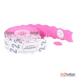 METO Meto Etiquettes de prix Ovale rose 20x14 (26x16) mm (1200 pcs, min 18 rlx)