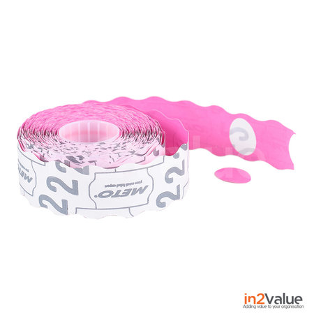 METO Meto Etiquettes de prix Ovale rose 20x14 (26x16) mm (1200 pcs, min 18 rlx)