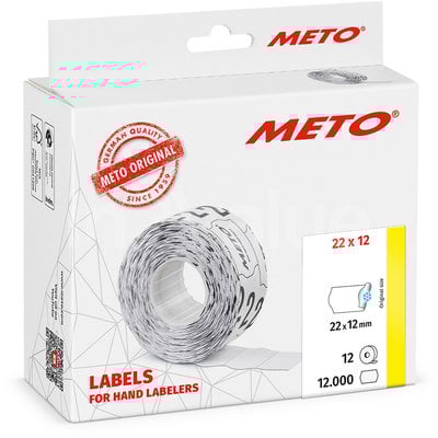 METO Meto Basic étiquettes blanc 22x12mm adhésives pour congélation (12x1000 pcs)
