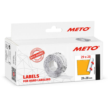 METO Meto Classic etiketten fluor oranje 29x28mm permanente lijmlaag (5x1000stuks)