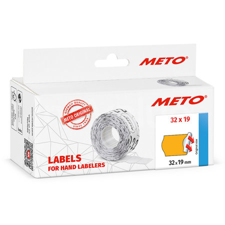 METO Meto Classic etiketten fluor oranje 32x19mm permanente lijmlaag (5x1000stuks)