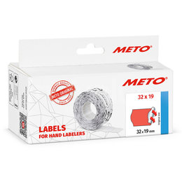 METO Meto Classic étiquettes rouge fluorescent 32x19mm adhésif permanent (5x1000 pcs)