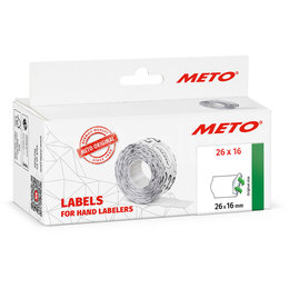 METO Meto Classic etiketten wit 26x16mm afneembare lijmlaag (6x1000 stuks)