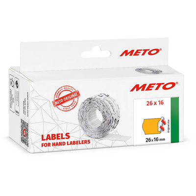 METO Meto Classic étiquettes orange fluorescent 26x16mm adhésif permanent (6x1000pcs)
