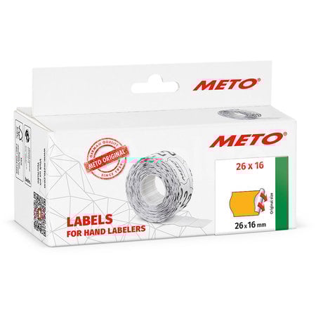 METO Meto Classic étiquettes orange fluorescent 26x16mm adhésif permanent (6x1000pcs)