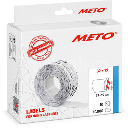 METO Meto Classic etiketten wit 32x19mm permanente lijmlaag (10x1000 stuks)