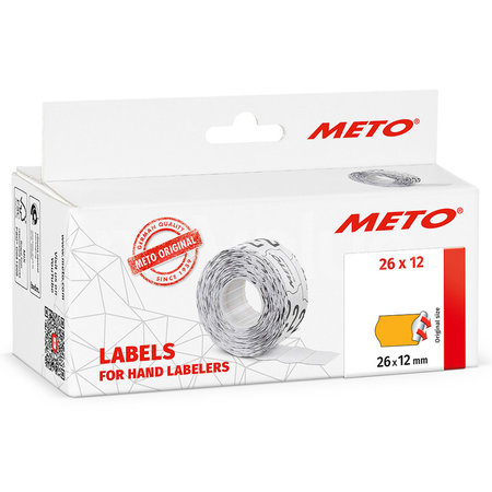 METO Meto Classic étiquettes orange fluorescent 26x12mm adhésif permanent (6x1000pcs)