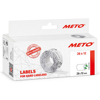 METO Meto Classic etiketten wit 26x12mm afneembare lijmlaag (6x1000 stuks)
