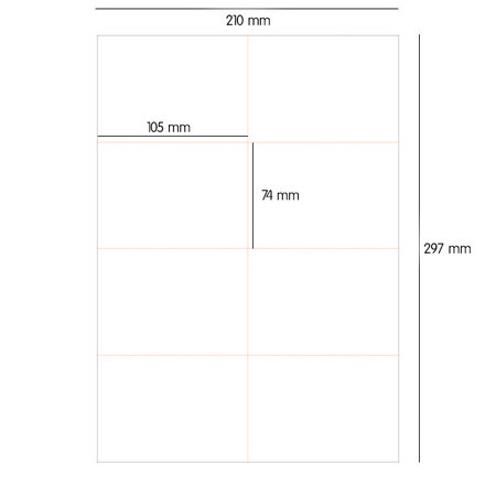 In2Value B.V. Schapkaarten 105x74mm 100 vellen (8 kaarten per vel) Gestanst A4 vel 160gr.