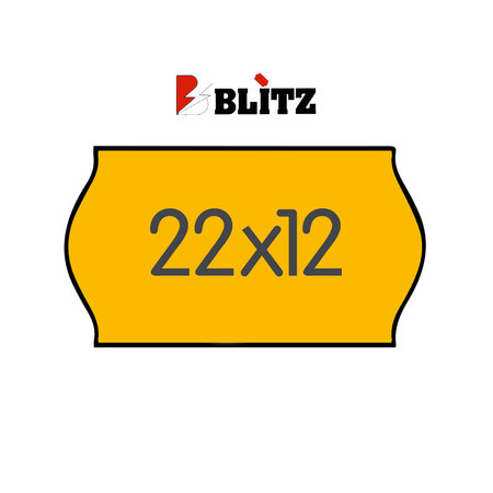 Blitz Geschikt voor Blitz apparaten, prijsetiketten fluor oranje 22x12mm G2 (42x1500 stuks)