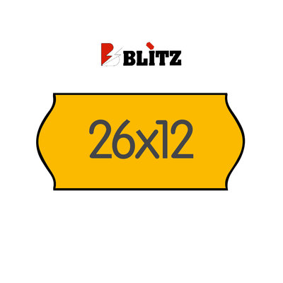 Blitz Geschikt voor Blitz etiketten fluor oranje 26x12mm G2 (36x1200 stuks)