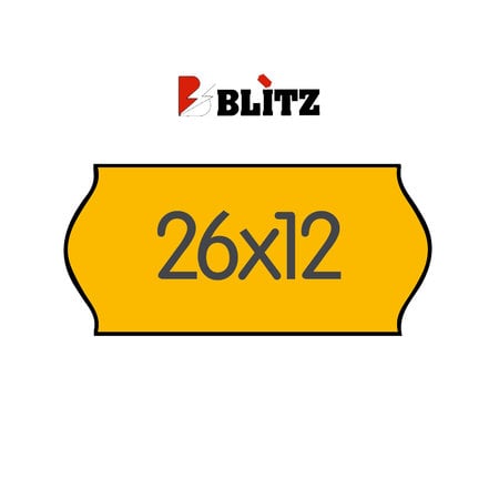 Blitz Geschikt voor Blitz apparaten, prijsetiketten fluor oranje 26x12mm G2 (36x1200 stuks)