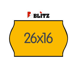 Blitz Geschikt voor Blitz etiketten fluor oranje 26x16mm G2 (36x1200 stuks)